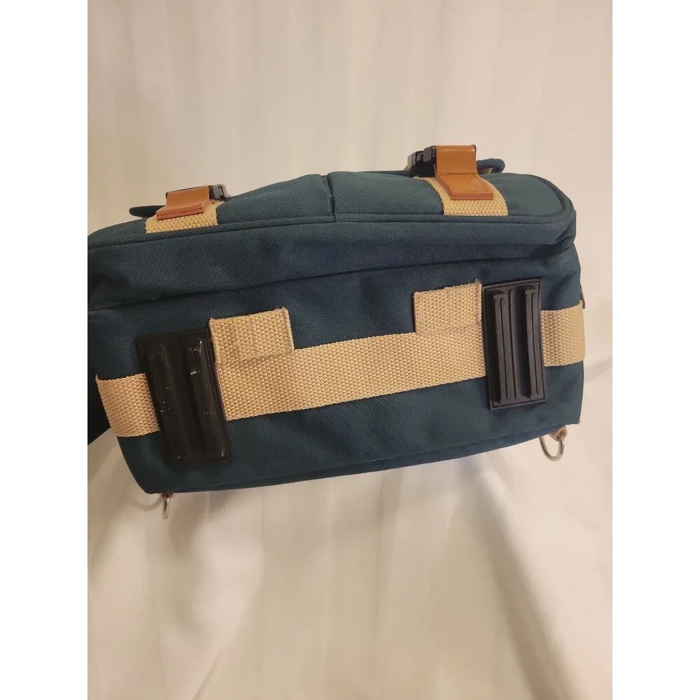 Vtg Canon Camera Bag Organizer Green Pocket Shoulder Strap Carry Case Korea Euc